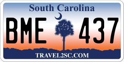 SC license plate BME437