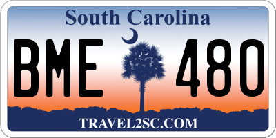 SC license plate BME480