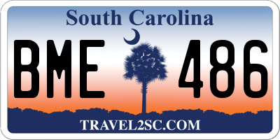 SC license plate BME486