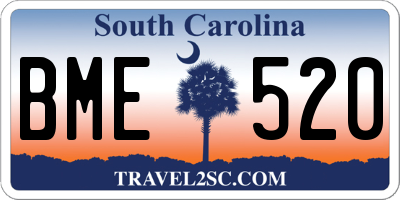 SC license plate BME520