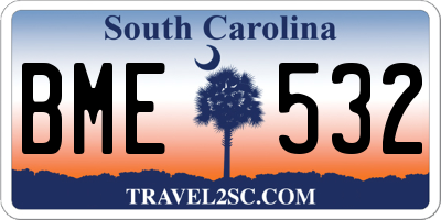 SC license plate BME532