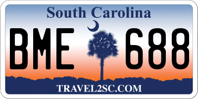 SC license plate BME688