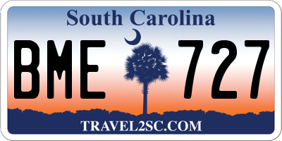 SC license plate BME727