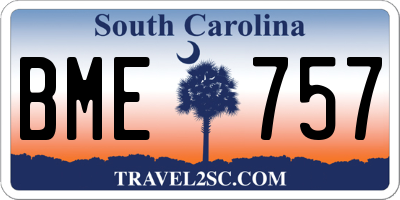SC license plate BME757