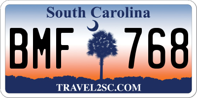 SC license plate BMF768
