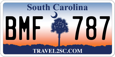 SC license plate BMF787