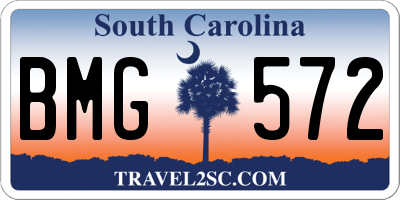 SC license plate BMG572