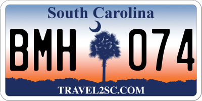 SC license plate BMH074