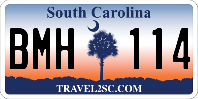 SC license plate BMH114