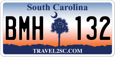 SC license plate BMH132