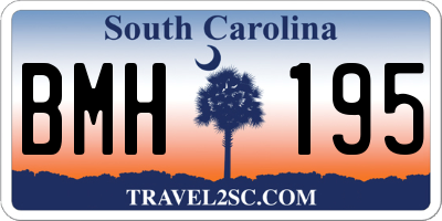 SC license plate BMH195