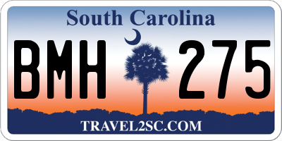 SC license plate BMH275