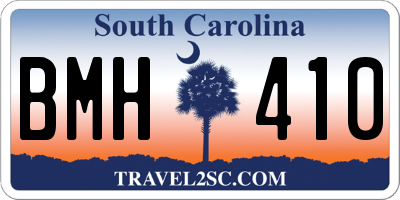 SC license plate BMH410