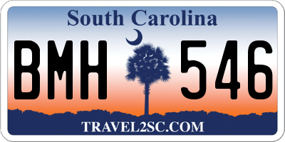 SC license plate BMH546