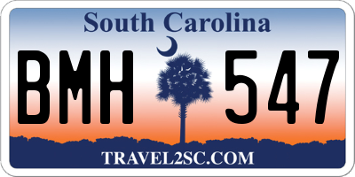 SC license plate BMH547