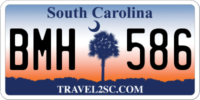 SC license plate BMH586