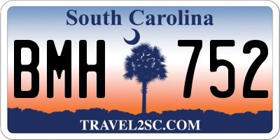 SC license plate BMH752