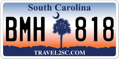SC license plate BMH818