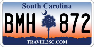 SC license plate BMH872