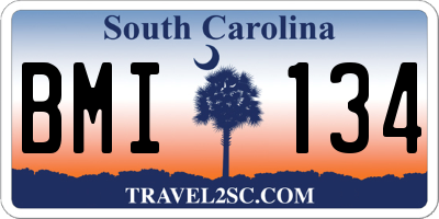 SC license plate BMI134