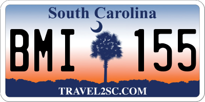 SC license plate BMI155
