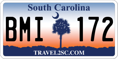 SC license plate BMI172