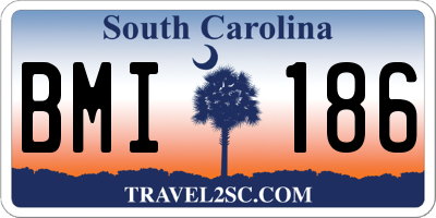 SC license plate BMI186