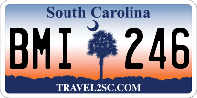 SC license plate BMI246