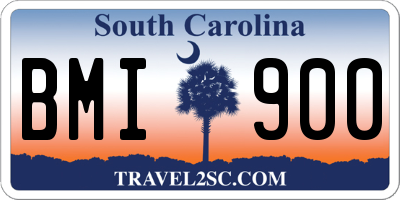 SC license plate BMI900