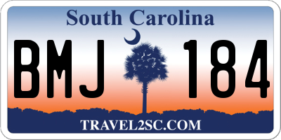 SC license plate BMJ184