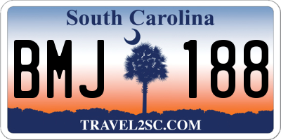 SC license plate BMJ188
