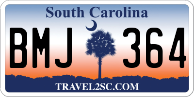 SC license plate BMJ364