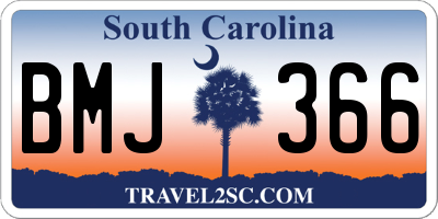 SC license plate BMJ366