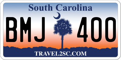 SC license plate BMJ400