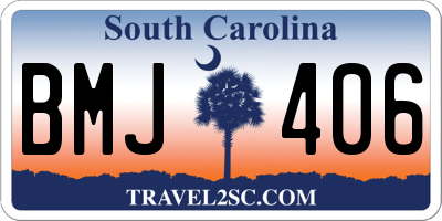 SC license plate BMJ406