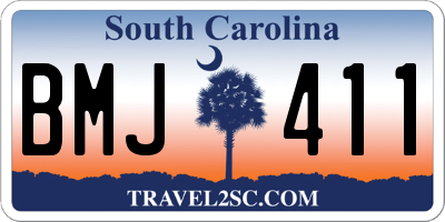 SC license plate BMJ411