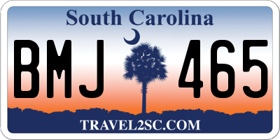 SC license plate BMJ465