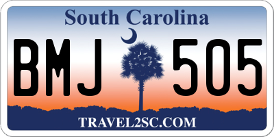 SC license plate BMJ505