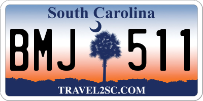 SC license plate BMJ511