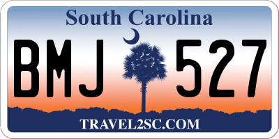 SC license plate BMJ527