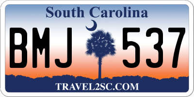 SC license plate BMJ537