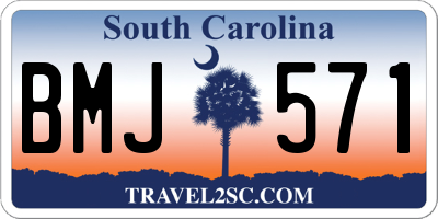 SC license plate BMJ571