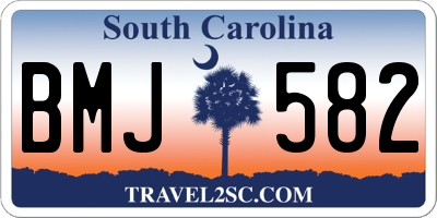 SC license plate BMJ582
