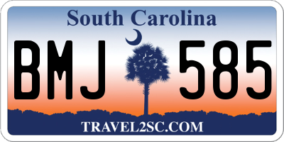 SC license plate BMJ585