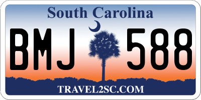 SC license plate BMJ588