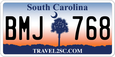 SC license plate BMJ768