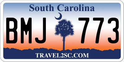 SC license plate BMJ773