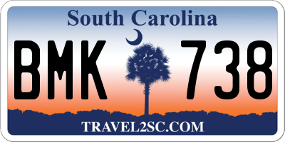 SC license plate BMK738