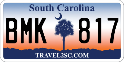 SC license plate BMK817