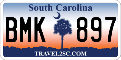 SC license plate BMK897